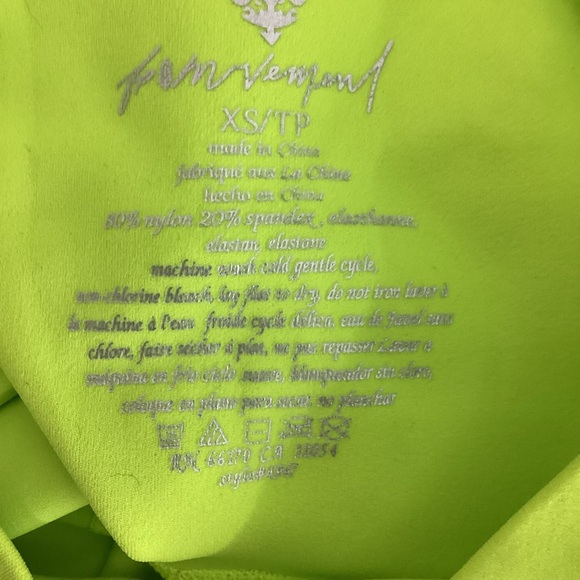 FP Movement Epic Bike Shorts Neon Lime Green Size XS - Picture 7 of 7